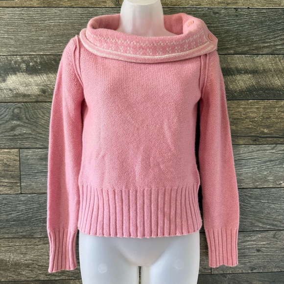 Sleeping On Snow Sweater Small Wool Angora Cashmere Anthropologie Pink - Picture 1 of 8